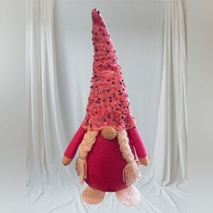 pink Valentine's Day gnome decoration